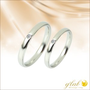 画像2: ステンレス 指輪 マリッジペアリング高品質天然ダイヤモンド【ル・シエル 空】鏡面ミラーサージカル【ダイヤモンド品質保証付】ギフト用にも人気 / ジーラブ (2)