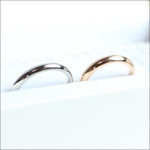 画像6: ステンレス 指輪 3ミリ幅オーバル ピンクゴールド ミラーリング ３mmMirror Ring  金属アレルギー対応 アクセサリー 錆びない 変色しないリング 刻印 名入れ 無料ギフト用にも人気 / ジーラブ (6)