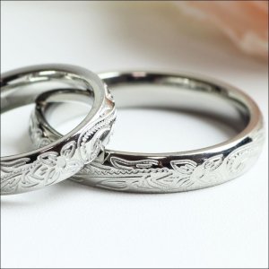 画像3: ステンレス 指輪 シークレット誕生石 ハワイアンジュエリーシルバーリング 誕生石  金属アレルギー対応 アクセサリー 刻印無料 スクロール カレイキニ 錆びないリング ギフト用にも人気 / ジーラブ (3)