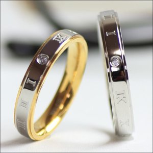 画像6: ステンレス 指輪 誕生石 プレミアムローマ マリッジリング ジュエリー ペアリング  金属アレルギー対応 アクセサリー 刻印 名入れ  リング ペア価格 ギフト用にも人気 / ジーラブ (6)