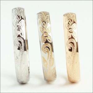 画像3: ハワイアンジュエリー3.8mm シルバーリング 指輪 金アレ対応 メッセージ刻印無料 スクロール カレイキニ 単品価格 ギフトにも人気 / ジーラブ (3)