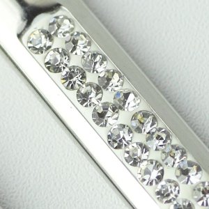 画像2: ジルコニアスティック 二列 22石 ペア ペンダントトップ ステンレス ギフト用 / ジーラブ (2)