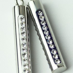 画像2: ジルコニアスティック 33石 ペア ペンダントトップ ステンレス ギフト用 / ジーラブ (2)