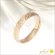 画像1: ハワイアンジュエリーピンクゴールドリング 指輪 刻印無料 名入れ スクロール カレイキニ 錆びないリング (1)