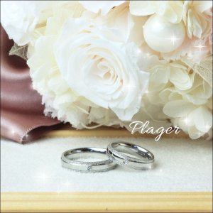 画像2: ステンレス 指輪 プレジール   金属アレルギー対応 アクセサリー 刻印 名入れ 錆びないリング リング 鏡面仕上リングにダブルライン一粒の石が光る 金属アレルギー対応 アクセサリーギフト用にも人気 / ジーラブ (2)