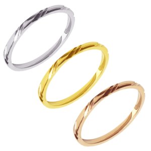 画像2: ステンレス 指輪 アンサンブル 極細 1.5mmリング シルバー リング  金属アレルギー対応 アクセサリー【1本価格】 20代 30代 40代 50代 ギフト用にも人気 / ジーラブ (2)