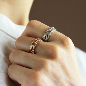 画像10: ハワイアンジュエリー carving透かし 彫り サージカルステンレス 316L 新社会人 お祝い 記念  金属アレルギー シルバーピンク ゴールド ペアリング 指輪 金属アレルギー対応 アクセサリー ペア 2本 価格   送料無料 / ジーラブ (10)