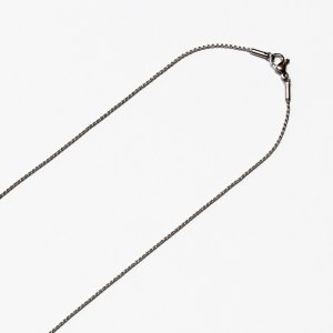 画像4: アレルギー対応ネックレス【40cm / 42cm / 45cm / 50cm】1ミリ スクエアヘリンボーン ネックレス チェーン ステンレス 316L / 【NE0013】ギフト用 / ジーラブ (4)