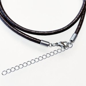 画像4: 本革レザー チョーカー丸編みホワイト ギフト用 / ジーラブ (4)