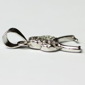 画像3: 穴あきビーズ 天然石 リングホルダー クラウン ジルコニア ホルダーネックレス 指輪をネックレスに通す ペンダント クリッカーギフト用 / ジーラブ (3)