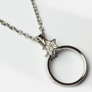 画像11: リングホルダー スター お星さま 星 ホルダーネックレス 指輪をネックレスに通す ペンダント クリッカー サイズアウトしたリング 号数が合わなくなったリング ギフト用 / ジーラブ (11)