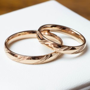 画像5: ステンレス 指輪 ペアリング  金属アレルギー対応 アクセサリー 刻印 名入れ 無料3ｍｍ アンサンブル「一緒に」 2本セット シルバー ピンクゴールド / アレルギーフリーギフト用にも人気 / ジーラブ (5)