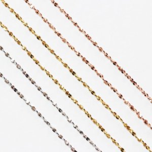 画像2: 1.2mm スターダスト 40cm 42cm 44cm 45cm ネックレス チェーン ステンレス ギフト用 / ジーラブ (2)