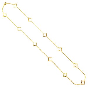 画像10: アレルギー対応 ネックレス スクエアフラワー 35cm〜60cm 【長さ1cm単位対応】 チェーン シルバー ピンクゴールド ゴールド ステンレス ギフト用 / ジーラブ (10)