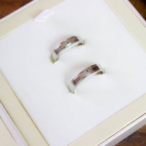 画像5: ステンレス 指輪 スタイリッシュ ダブルライン サージカル ペアリング  金属アレルギー対応 アクセサリー 2本 セット ペアリング 2本 価格 ギフト用にも人気 / ジーラブ (5)