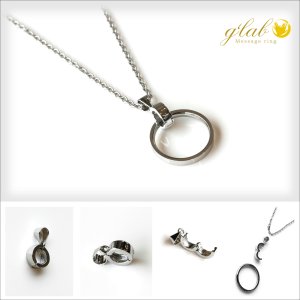 画像3: シンプルリングホルダー リング ペンダントトップを取り外しできるパーツ クリッカー SILVER925 / ジーラブ 指輪 が仕事で着けれない時でも大丈夫 ギフト用 / ジーラブ (3)