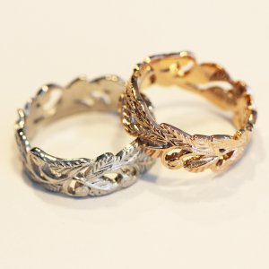 画像9: ハワイアンジュエリー carving透かし 彫り サージカルステンレス 316L 新社会人 お祝い 記念  金属アレルギー シルバーピンク ゴールド ペアリング 指輪 金属アレルギー対応 アクセサリー ペア 2本 価格   送料無料 / ジーラブ (9)