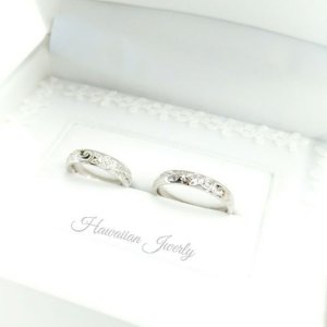 画像7: ステンレス 指輪 人気のハワイアンジュエリー シルバー＆ピンクゴールドペアリング スクロール カレイキニ 刻印無料 ペアリング 2本 価格 ギフト用にも人気 / ジーラブ (7)