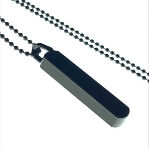 画像3: ブラックスティック Black 4面 刻印可能 ネックレストップ ステンレス316Ｌ金属アレルギー対応 刻印 名入れ ギフト用 / ジーラブ (3)