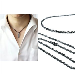 画像9: 捻りが綺麗な2.5ミリ ステンレス スクリューチェーンピンクゴールドコーティングカラー アレルギー対応ネックレス / 【NE0036】ギフト用 / ジーラブ (9)