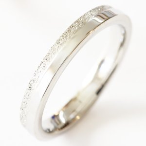 画像1: アブニール Avenir 未来 シルクマット シルバー ステンレス 指輪 刻印 名入れ 錆びないリング (1)