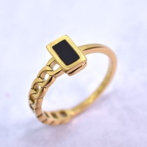 画像2: ステンレス 指輪 金属アレルギー対応 自分へのご褒美 モワティエ 刻印可 ゴールドリング  金属アレルギー対応 アクセサリー【1本価格】 ギフト用にも人気 / ジーラブ (2)