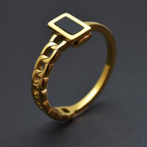 画像3: ステンレス 指輪 金属アレルギー対応 自分へのご褒美 モワティエ 刻印可 ゴールドリング  金属アレルギー対応 アクセサリー【1本価格】 ギフト用にも人気 / ジーラブ (3)