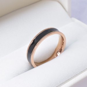 画像2: ステンレス 指輪  金属アレルギー対応 アクセサリー ホワイト×ロゼゴールド （単品）刻印 10文字 無料 サージカル / ジーラブ (2)