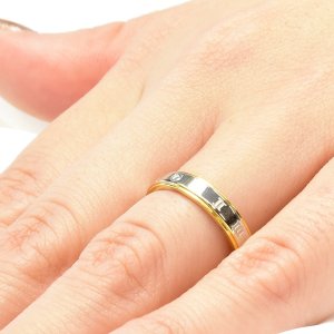 画像11: ステンレス 指輪 プレミアムローマリング 幸せな時を共に過ごすローマペアリング 刻印・誕生石 サージカル ゴールドカラー 金属アレルギー対応【ダイヤモンド品質保証付】ギフト用にも人気 / ジーラブ (11)