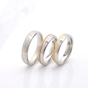 画像8: ステンレス 指輪 ブライダルペアリング高品質 天然ダイヤモンド 【プレシャス ウィズユー（with you / あなたと共に）】 レーザー刻印可 両面刻印OK 金属アレルギー対応 サージカル ブライダル 結婚 【ダイヤモンド品質保証付】 / ジーラブ (8)