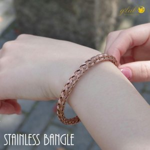 画像7: 夏のリゾートに / 編み上げバングル サージカルステンレスオープンバングル 誕生日クリスマスプレゼント 記念日 高品質 お祝い つけっぱなしOK ギフト用 / ジーラブ (7)