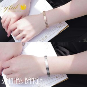画像6: サージカルステンレス バングル 6ミリ幅 シューティングスターバングル 普段使いしやすい アクセサリー お祝い グリッター キラキラ ギフト用 / ジーラブ (6)