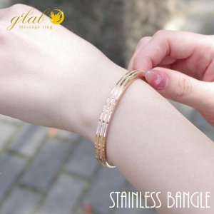 画像3: サージカルステンレス バングル 6ミリ幅 シューティングスターバングル 普段使いしやすい アクセサリー お祝い グリッター キラキラ ギフト用 / ジーラブ (3)