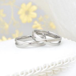 画像2: ステンレス 指輪 リピネ ブライダルペアリング 結婚 金属アレルギー対応 アクセサリー【ー永遠の絆ーインフィニティデザインペアリング】 レーザー刻印可 金属アレルギー対応 サージカル ギフト用にも人気 / ジーラブ (2)