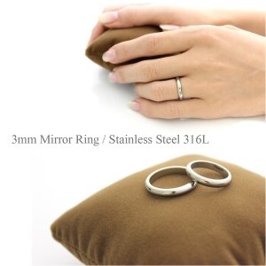 画像7: ステンレス 指輪 3ミリ幅オーバル イエローゴールド ミラーリング ３mmMirror Ring  金属アレルギー対応 アクセサリー 刻印 名入れ 錆びないリング 記念日のクリスマスプレゼントにも人気  / ジーラブ (7)