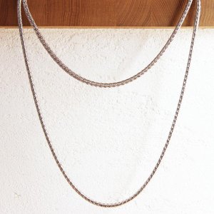画像2: 長さが選べる 3.5mm フォックステール 35cm〜60cm 【長さ1cm単位対応】 つけっぱなしOK ネックレス チェーン サージカルステンレス 【chain-0044】ギフト用 / ジーラブ (2)