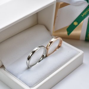 画像4: ステンレス 指輪 ミルグレイン ミル打ちサージカルペアリング 2本 価格 20代 30代 40代 50代 記念日のクリスマスプレゼントにも人気  / ジーラブ (4)