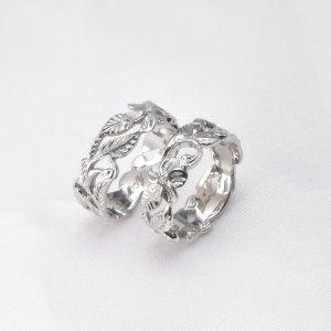 画像7: ハワイアンジュエリー carving透かし 彫り サージカルステンレス 316L 新社会人 お祝い 記念  金属アレルギー シルバーピンク ゴールド ペアリング 指輪 金属アレルギー対応 アクセサリー ペア 2本 価格   送料無料 / ジーラブ (7)