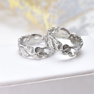 画像2: ハワイアンジュエリー carving透かし 彫り サージカルステンレス 316L 新社会人 お祝い 記念  金属アレルギー シルバーピンク ゴールド ペアリング 指輪 金属アレルギー対応 アクセサリー ペア 2本 価格   送料無料 / ジーラブ (2)