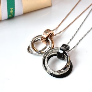 画像5: ハワイアンペア3連ネックレス イニシャル刻印 誕生石 サージカルステンレス 316L金属アレルギー対応 ラッピング ケースつきギフト用 / ジーラブ (5)