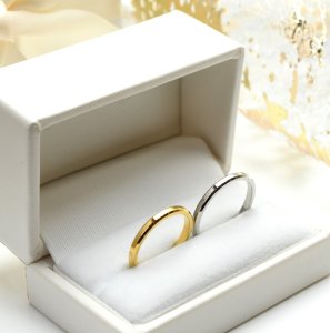 画像3: ステンレス 指輪 エンジェルリング（天使の輪)サージカルペアリング 2本 価格 金属アレルギー対応 金アレ 316L つけっぱなしOK ラッピングギフト用にも人気 / ジーラブ (3)
