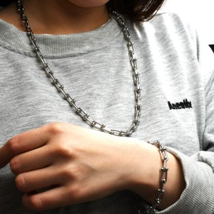 画像5: 7mm ハードウェア定番デザインU字ネックレス 35cm〜80cm 【選べる長さ】 ネックレス チェーン サージカルステンレス つけっぱなしOK メンズアクセ / ジーラブ (5)