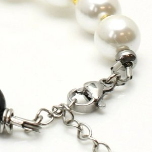 画像9: パワーストーン 宝石質 天然石ブレスレット オーバルオニキス/フェイクパール/ヘマタイト 選べる 誕生石 ガーネット アメジスト アクアマリン 水晶 エメラルド ラピスラズリ ローズクォーツ シトリン 刻印できるプレート ギフト用 MAHALO【M_03】 / ジーラブ (9)