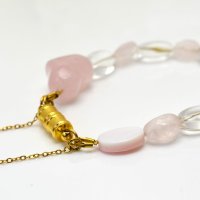 画像3: AAAローズクォーツ と クィーンコンクシェル 【愛 優しさ 夫婦円満 】天然石ブレスレット マグネットオリジナル 1点物 高品質/ 誕生石チャーム 付 /ギフト 【M_17】 MAHALO ジーラブ