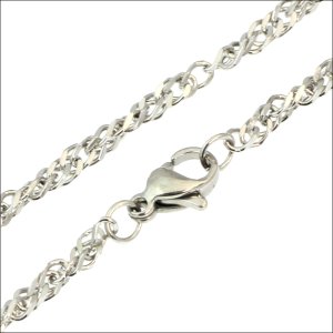 画像2: 3ミリ スクリューキヘイ ネックレス チェーン ステンレス 316L 誕生日クリスマスプレゼント 記念日 高品質 お祝い ギフト用 / ジーラブ (2)