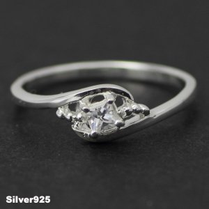 画像1: SILVER925　シルバー925×CZダイヤ デザインリング/1174tr2261 (1)