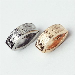 画像5: ハワイアン リングホルダー ペンダント ピンクゴールド 指輪をネックレスに通す クリッカー ステンレス 便利 パーツ アクセサリー aab_gpss843ギフト用 / ジーラブ (5)