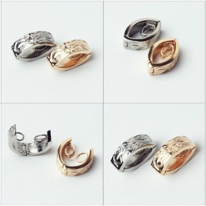 画像9: ハワイアン リングホルダー ペンダント ピンクゴールド 指輪をネックレスに通す クリッカー ステンレス 便利 パーツ アクセサリー aab_gpss843ギフト用 / ジーラブ (9)