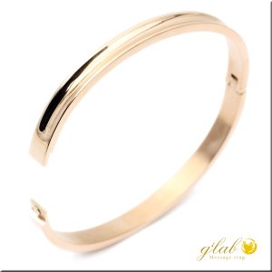 画像8: ウェーブバングル ピンクゴールドステンレス 誕生日クリスマスプレゼント 記念日 高品質 お祝い ギフト用 / ジーラブ (8)