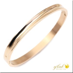 画像6: ウェーブバングル ピンクゴールドステンレス 誕生日クリスマスプレゼント 記念日 高品質 お祝い ギフト用 / ジーラブ (6)